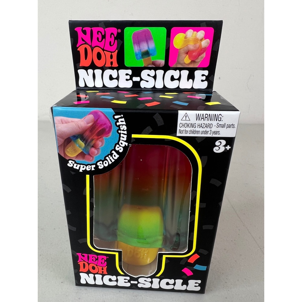 NEW Nee Doh Nice-Sicle Popsicle Rainbow Fidget Toy Schylling Super Solid Squish
